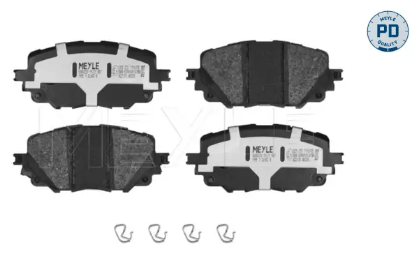 Bremsbelagsatz, Scheibenbremse Vorderachse MEYLE 025 222 7115/PD