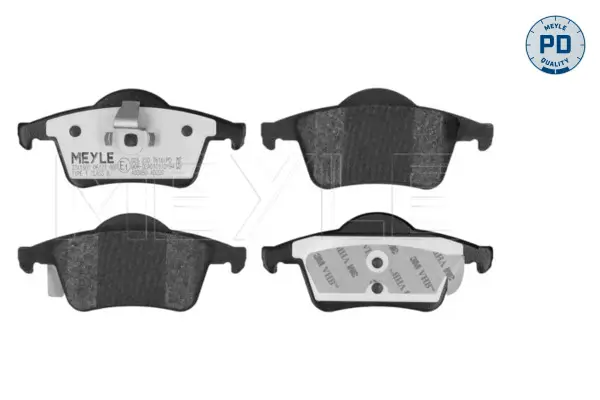 Bremsbelagsatz, Scheibenbremse Hinterachse MEYLE 025 230 7616/PD