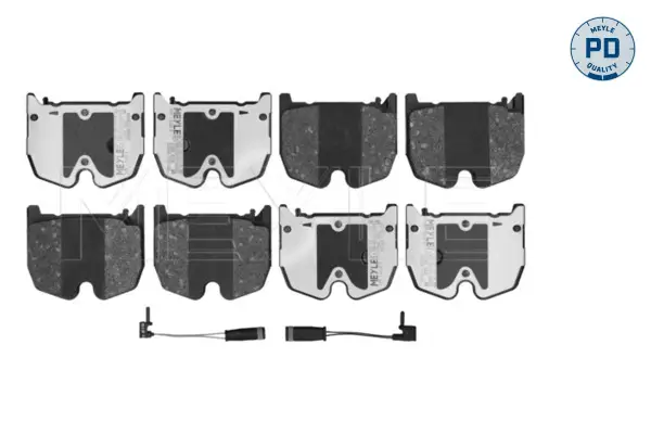 Bremsbelagsatz, Scheibenbremse Vorderachse MEYLE 025 235 4117/PD