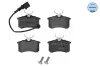 Bremsbelagsatz, Scheibenbremse Hinterachse MEYLE 025 238 2317/W