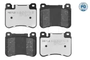 Bremsbelagsatz, Scheibenbremse Vorderachse MEYLE 025 239 4516/PD