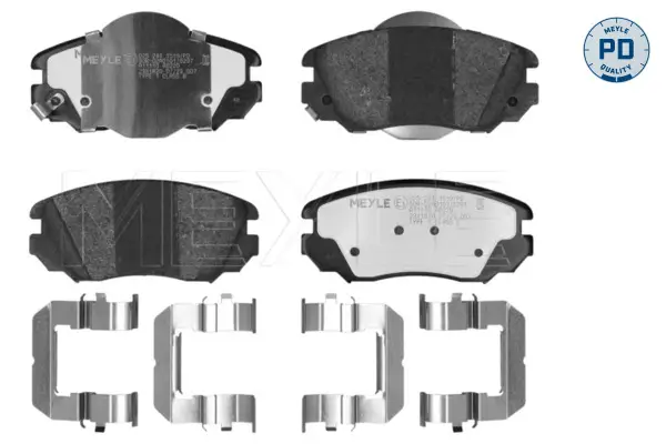 Bremsbelagsatz, Scheibenbremse Vorderachse MEYLE 025 244 1519/PD