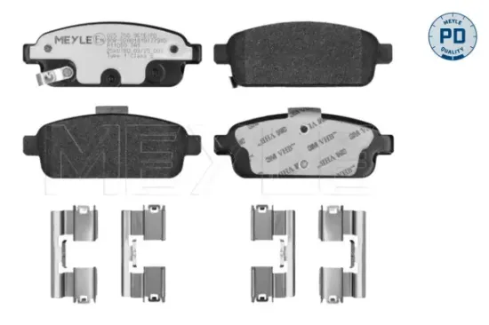 Bremsbelagsatz, Scheibenbremse Hinterachse MEYLE 025 250 9616/PD Bild Bremsbelagsatz, Scheibenbremse Hinterachse MEYLE 025 250 9616/PD