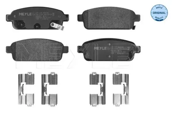Bremsbelagsatz, Scheibenbremse Hinterachse MEYLE 025 250 9616/W Bild Bremsbelagsatz, Scheibenbremse Hinterachse MEYLE 025 250 9616/W