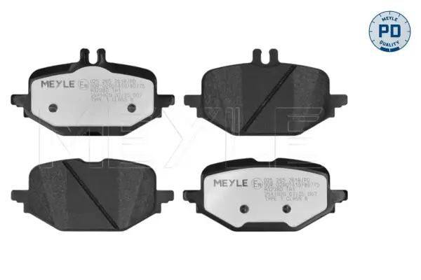 Bremsbelagsatz, Scheibenbremse Hinterachse MEYLE 025 265 2618/PD