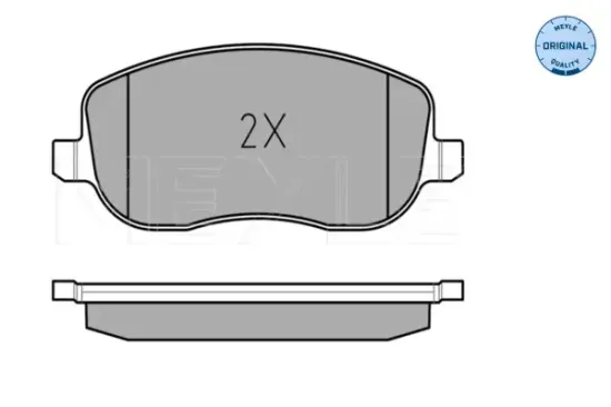 Bremsbelagsatz, Scheibenbremse Vorderachse MEYLE 025 202 6119/W Bild Bremsbelagsatz, Scheibenbremse Vorderachse MEYLE 025 202 6119/W