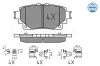 Bremsbelagsatz, Scheibenbremse Hinterachse MEYLE 025 205 8215 Bild Bremsbelagsatz, Scheibenbremse Hinterachse MEYLE 025 205 8215