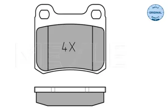 Bremsbelagsatz, Scheibenbremse Hinterachse MEYLE 025 206 8713 Bild Bremsbelagsatz, Scheibenbremse Hinterachse MEYLE 025 206 8713