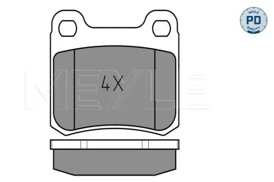 Bremsbelagsatz, Scheibenbremse Hinterachse MEYLE 025 206 8715/PD Bild Bremsbelagsatz, Scheibenbremse Hinterachse MEYLE 025 206 8715/PD