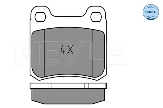 Bremsbelagsatz, Scheibenbremse Hinterachse MEYLE 025 206 8715 Bild Bremsbelagsatz, Scheibenbremse Hinterachse MEYLE 025 206 8715