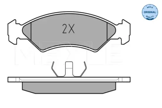 Bremsbelagsatz, Scheibenbremse Vorderachse MEYLE 025 208 5717 Bild Bremsbelagsatz, Scheibenbremse Vorderachse MEYLE 025 208 5717