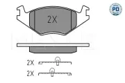 Bremsbelagsatz, Scheibenbremse MEYLE 025 208 8717/PD