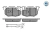 Bremsbelagsatz, Scheibenbremse Vorderachse MEYLE 025 209 0618/PD Bild Bremsbelagsatz, Scheibenbremse Vorderachse MEYLE 025 209 0618/PD