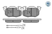 Bremsbelagsatz, Scheibenbremse MEYLE 025 209 0618/PD