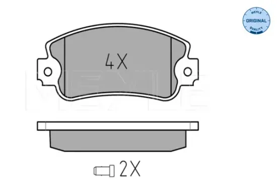 Bremsbelagsatz, Scheibenbremse Vorderachse MEYLE 025 209 5018/W Bild Bremsbelagsatz, Scheibenbremse Vorderachse MEYLE 025 209 5018/W