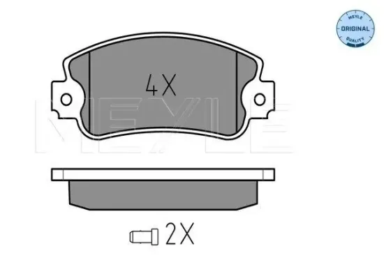 Bremsbelagsatz, Scheibenbremse Vorderachse MEYLE 025 209 5018/W Bild Bremsbelagsatz, Scheibenbremse Vorderachse MEYLE 025 209 5018/W