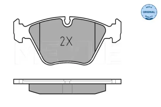 Bremsbelagsatz, Scheibenbremse Vorderachse MEYLE 025 209 6820 Bild Bremsbelagsatz, Scheibenbremse Vorderachse MEYLE 025 209 6820