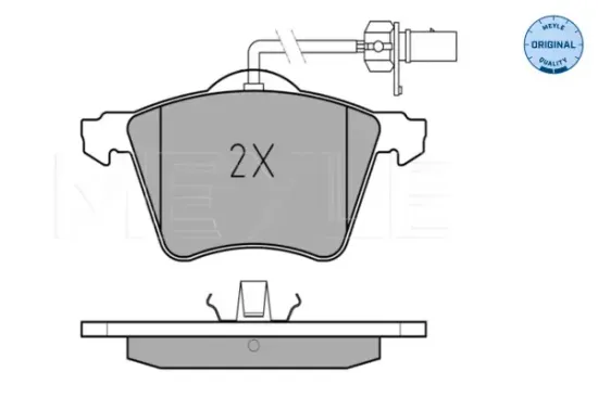 Bremsbelagsatz, Scheibenbremse Vorderachse MEYLE 025 210 3419/W Bild Bremsbelagsatz, Scheibenbremse Vorderachse MEYLE 025 210 3419/W
