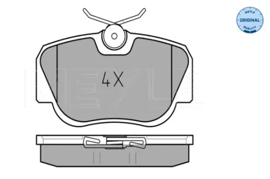 Bremsbelagsatz, Scheibenbremse Vorderachse MEYLE 025 210 5517 Bild Bremsbelagsatz, Scheibenbremse Vorderachse MEYLE 025 210 5517