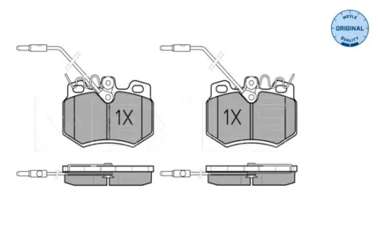 Bremsbelagsatz, Scheibenbremse Vorderachse MEYLE 025 210 8017/W Bild Bremsbelagsatz, Scheibenbremse Vorderachse MEYLE 025 210 8017/W