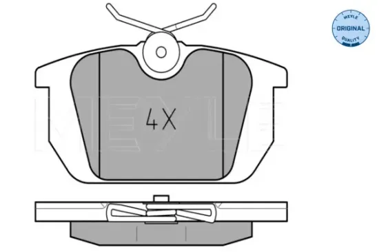 Bremsbelagsatz, Scheibenbremse Hinterachse MEYLE 025 211 0314 Bild Bremsbelagsatz, Scheibenbremse Hinterachse MEYLE 025 211 0314