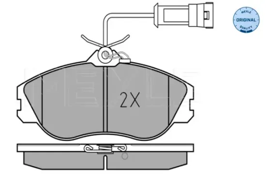 Bremsbelagsatz, Scheibenbremse Vorderachse MEYLE 025 211 3819/W Bild Bremsbelagsatz, Scheibenbremse Vorderachse MEYLE 025 211 3819/W