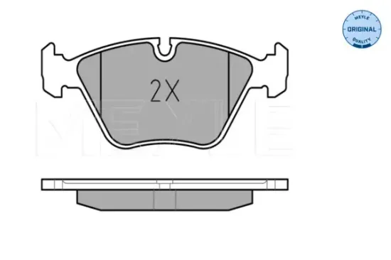Bremsbelagsatz, Scheibenbremse Vorderachse MEYLE 025 212 1118 Bild Bremsbelagsatz, Scheibenbremse Vorderachse MEYLE 025 212 1118