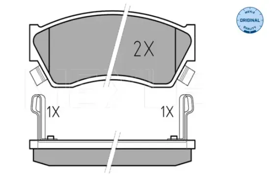 Bremsbelagsatz, Scheibenbremse Vorderachse MEYLE 025 213 3314/W Bild Bremsbelagsatz, Scheibenbremse Vorderachse MEYLE 025 213 3314/W