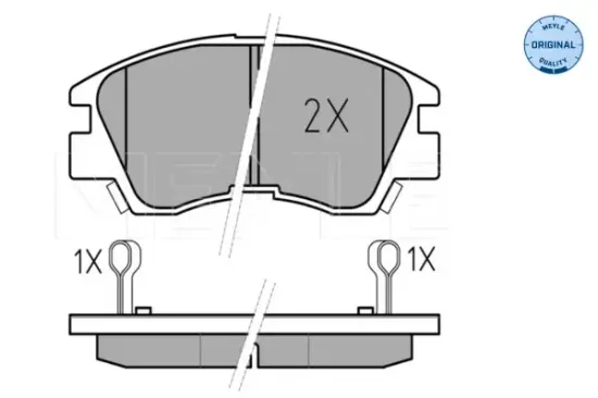 Bremsbelagsatz, Scheibenbremse Vorderachse MEYLE 025 213 7316/W Bild Bremsbelagsatz, Scheibenbremse Vorderachse MEYLE 025 213 7316/W