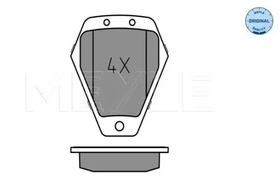 Bremsbelagsatz, Scheibenbremse Vorderachse MEYLE 025 214 5218/W Bild Bremsbelagsatz, Scheibenbremse Vorderachse MEYLE 025 214 5218/W