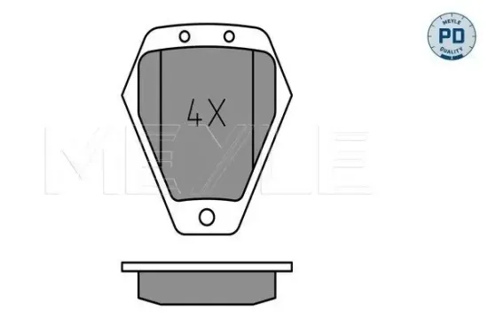 Bremsbelagsatz, Scheibenbremse Vorderachse MEYLE 025 214 5418/PD Bild Bremsbelagsatz, Scheibenbremse Vorderachse MEYLE 025 214 5418/PD