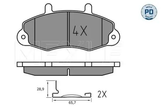 Bremsbelagsatz, Scheibenbremse Vorderachse MEYLE 025 214 7018/PD Bild Bremsbelagsatz, Scheibenbremse Vorderachse MEYLE 025 214 7018/PD