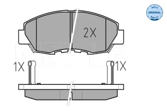 Bremsbelagsatz, Scheibenbremse Vorderachse MEYLE 025 214 9918/W Bild Bremsbelagsatz, Scheibenbremse Vorderachse MEYLE 025 214 9918/W
