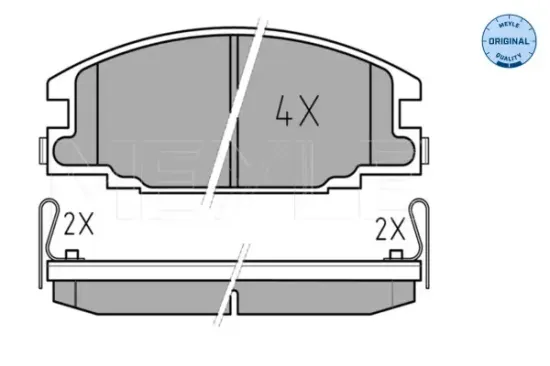 Bremsbelagsatz, Scheibenbremse Vorderachse MEYLE 025 215 4316/W Bild Bremsbelagsatz, Scheibenbremse Vorderachse MEYLE 025 215 4316/W