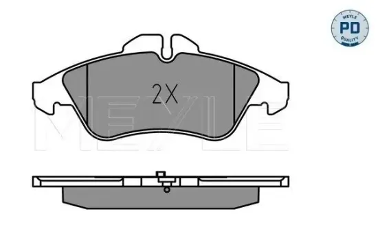 Bremsbelagsatz, Scheibenbremse Vorderachse MEYLE 025 215 7620/PD Bild Bremsbelagsatz, Scheibenbremse Vorderachse MEYLE 025 215 7620/PD
