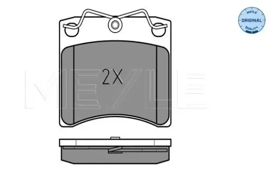 Bremsbelagsatz, Scheibenbremse Vorderachse MEYLE 025 216 3517 Bild Bremsbelagsatz, Scheibenbremse Vorderachse MEYLE 025 216 3517