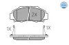 Bremsbelagsatz, Scheibenbremse Vorderachse MEYLE 025 216 5118/W Bild Bremsbelagsatz, Scheibenbremse Vorderachse MEYLE 025 216 5118/W