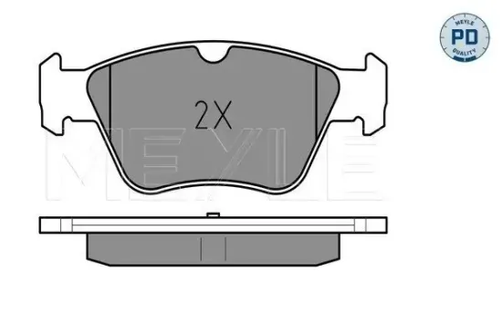 Bremsbelagsatz, Scheibenbremse Vorderachse MEYLE 025 216 6419/PD Bild Bremsbelagsatz, Scheibenbremse Vorderachse MEYLE 025 216 6419/PD