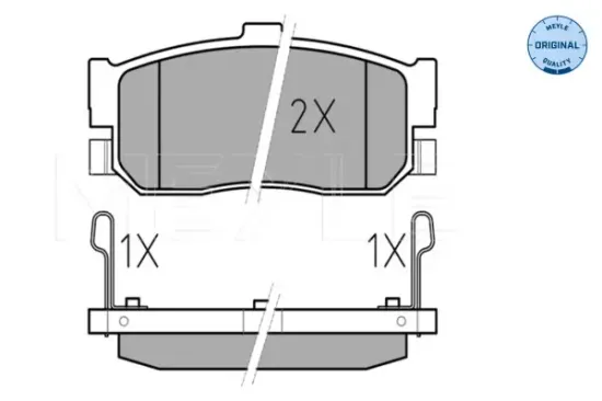 Bremsbelagsatz, Scheibenbremse Hinterachse MEYLE 025 217 1316/W Bild Bremsbelagsatz, Scheibenbremse Hinterachse MEYLE 025 217 1316/W