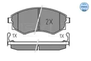 Bremsbelagsatz, Scheibenbremse MEYLE 025 217 2517/W