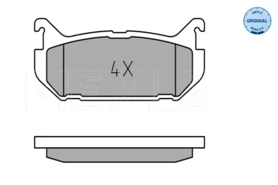 Bremsbelagsatz, Scheibenbremse Hinterachse MEYLE 025 217 6614 Bild Bremsbelagsatz, Scheibenbremse Hinterachse MEYLE 025 217 6614