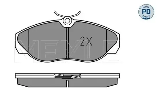 Bremsbelagsatz, Scheibenbremse Vorderachse MEYLE 025 217 9719/PD Bild Bremsbelagsatz, Scheibenbremse Vorderachse MEYLE 025 217 9719/PD