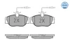 Bremsbelagsatz, Scheibenbremse Vorderachse MEYLE 025 218 0119/W Bild Bremsbelagsatz, Scheibenbremse Vorderachse MEYLE 025 218 0119/W