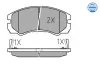 Bremsbelagsatz, Scheibenbremse Vorderachse MEYLE 025 218 4516/W Bild Bremsbelagsatz, Scheibenbremse Vorderachse MEYLE 025 218 4516/W