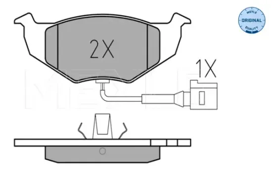 Bremsbelagsatz, Scheibenbremse Vorderachse MEYLE 025 218 6817/W Bild Bremsbelagsatz, Scheibenbremse Vorderachse MEYLE 025 218 6817/W