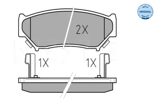 Bremsbelagsatz, Scheibenbremse Vorderachse MEYLE 025 219 0715/W Bild Bremsbelagsatz, Scheibenbremse Vorderachse MEYLE 025 219 0715/W