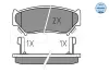 Bremsbelagsatz, Scheibenbremse Vorderachse MEYLE 025 219 0715/W Bild Bremsbelagsatz, Scheibenbremse Vorderachse MEYLE 025 219 0715/W