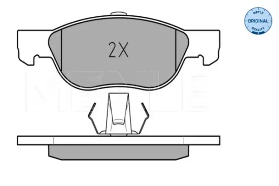 Bremsbelagsatz, Scheibenbremse Vorderachse MEYLE 025 219 2818 Bild Bremsbelagsatz, Scheibenbremse Vorderachse MEYLE 025 219 2818
