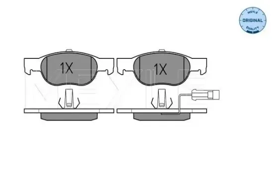 Bremsbelagsatz, Scheibenbremse Vorderachse MEYLE 025 219 3017/W Bild Bremsbelagsatz, Scheibenbremse Vorderachse MEYLE 025 219 3017/W