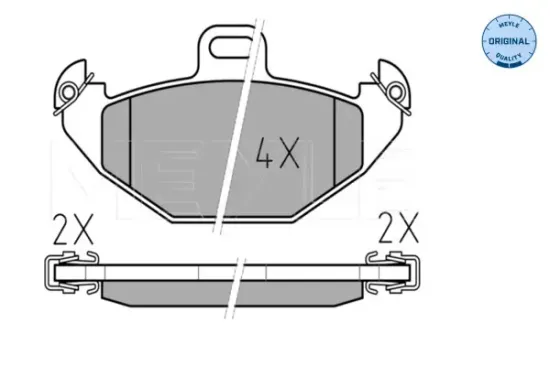 Bremsbelagsatz, Scheibenbremse Hinterachse MEYLE 025 219 6514 Bild Bremsbelagsatz, Scheibenbremse Hinterachse MEYLE 025 219 6514